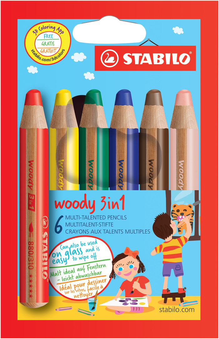 Stabilo Woody  6er-Set