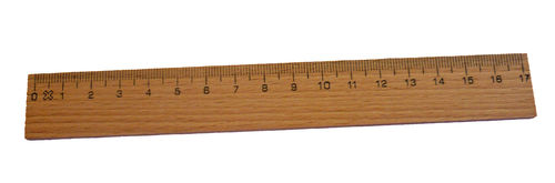Lineal aus Holz 17 cm Buche lasiert Holzlineal