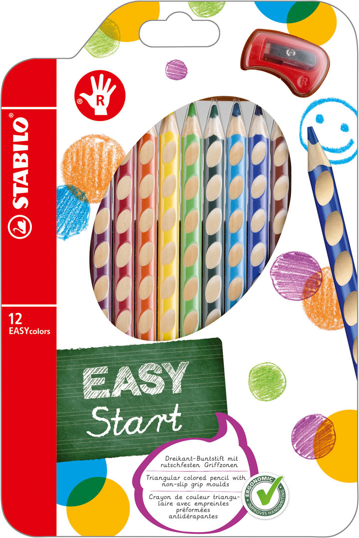 Stabilo EASYcolor Farbstifte Rechtshänder 12er Set