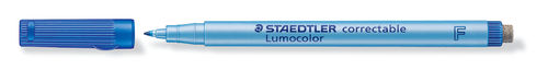 Folienstift Lumocolor correct F blau Staedtler